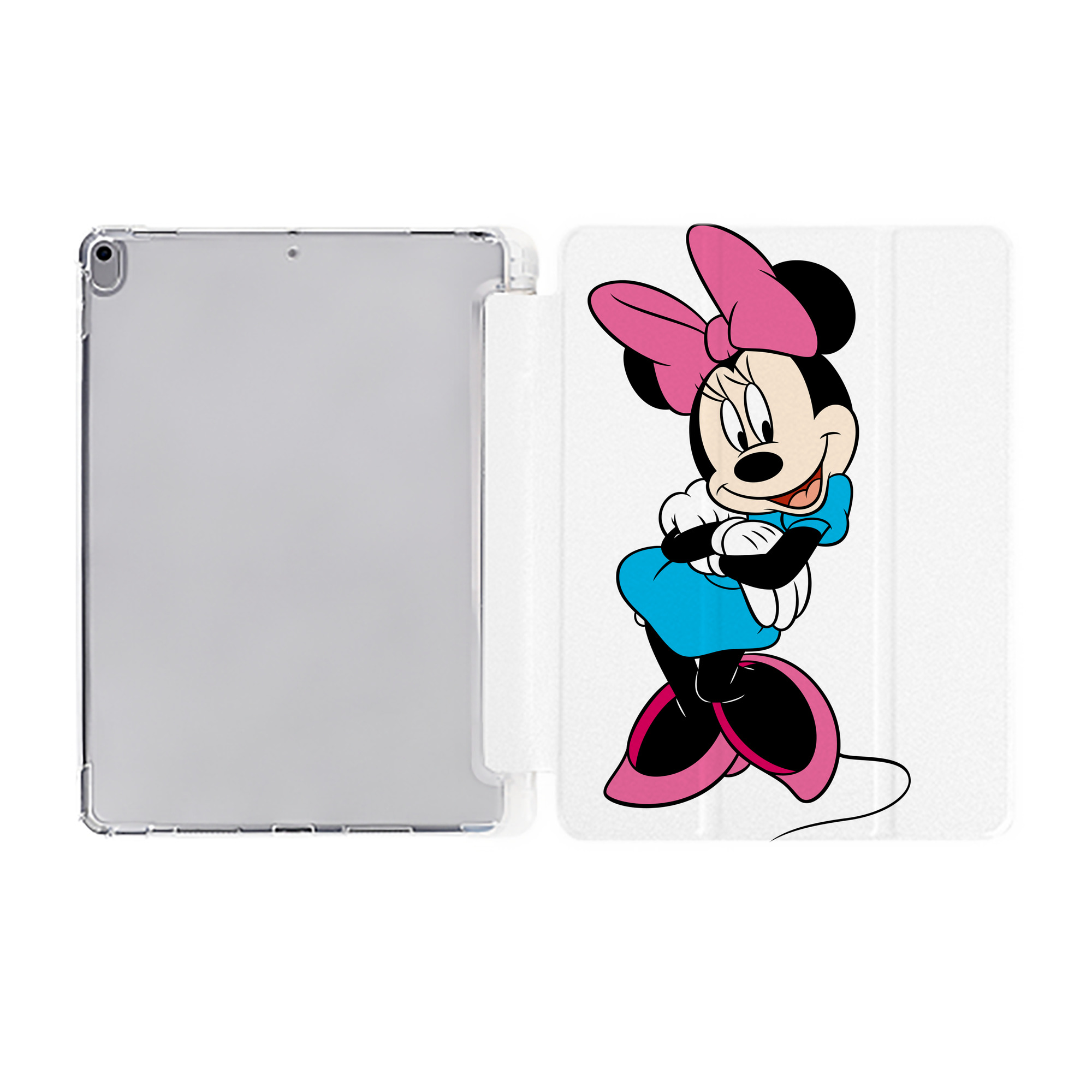 （画像用） ミッキーマウス Mickey Mouse IPad ケース ペン収納付き 三つ折りスタンド PUレザー×シリコン 対応機種9.5/10.5/10.9インチ